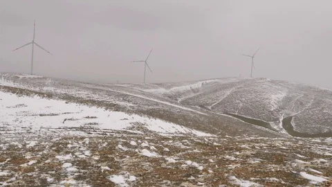 Wind power plant 4K Stock Footage 127900154