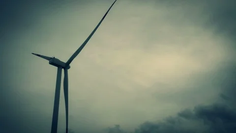 Wind power plant 4K Stock Footage 127954017