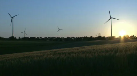 Wind power plant Stock Footage 770761