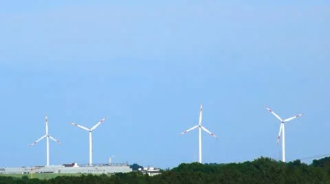 Wind power plant Video stock 11132129