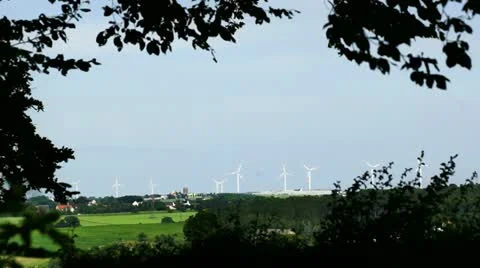 Wind power plant Video stock 11132238