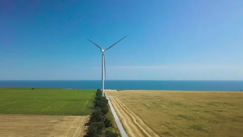 The wind power plant Stock Footage 136144917