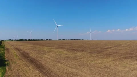 Wind power plant Stock Footage 138173564