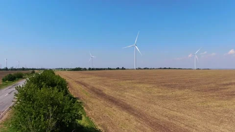 Wind power plant, Stock Footage 138173744