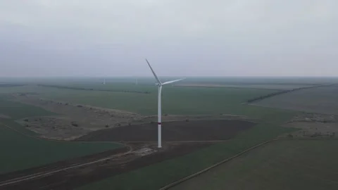 Wind power plant Stock Footage