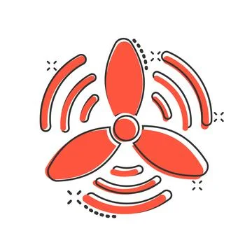 Wind power plant icon in comic style. Turbine cartoon vector illustration o.. 스톡 일러스트
