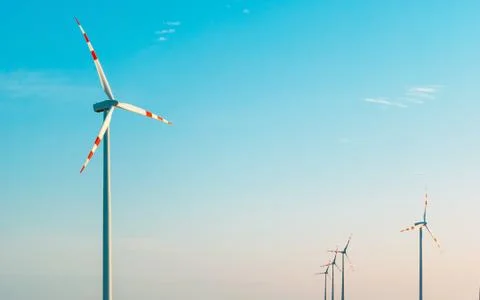 Wind power plant Stock Photos
