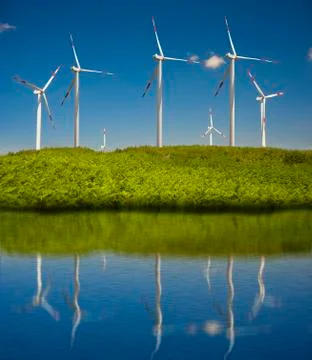 Wind power plant Stock Photos