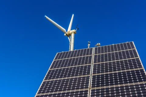 Wind power plant Stock Photos