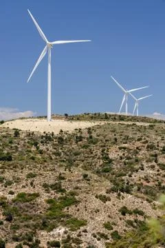 Wind power plant Stock Photos