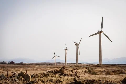 Wind power plant Stock Photos