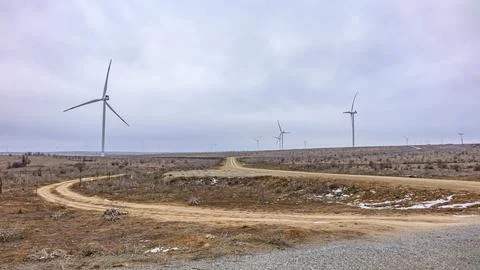 Wind power plant. Stock Photos