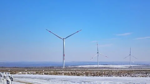 Wind power plant. Stock Photos