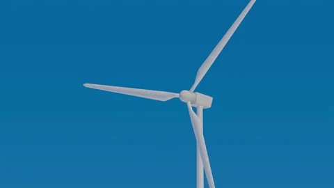 Wind power propeller making energy power 4k CG movie Stock Footage 137649188