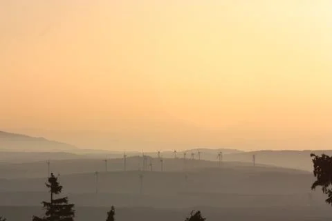 Wind power romantic Stock Photos