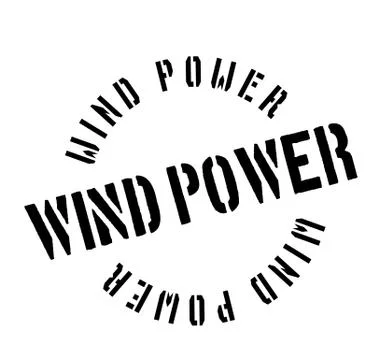 Wind Power rubber stamp Ilustração Stock