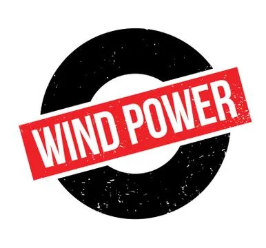 Wind Power rubber stamp Ilustração Stock