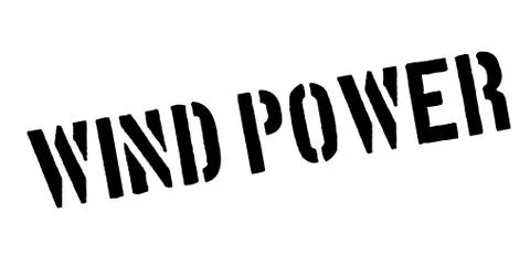 Wind Power rubber stamp Ilustração Stock