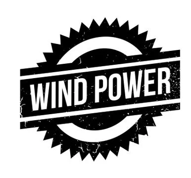 Wind Power rubber stamp Ilustração Stock