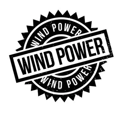 Wind Power rubber stamp Ilustração Stock