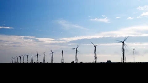 Wind power station 스톡 동영상 64230295