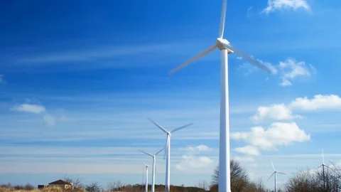 Wind Power Station Stock Footage 72114852
