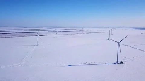 Wind power station Stock Footage 86626865