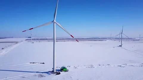 Wind power station Stock Footage 86626874