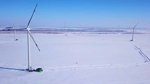 Wind power station Stock Footage 86627140