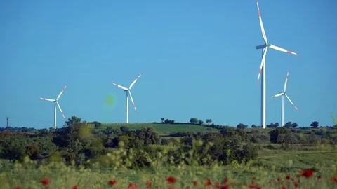 Wind power station Stock Footage 112379593
