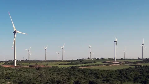 Wind Power Stations Video stock 245936785