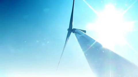 Wind power sun flare Stock Footage 8766144