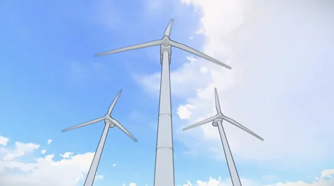 Wind power tower Stock Footage 34796843