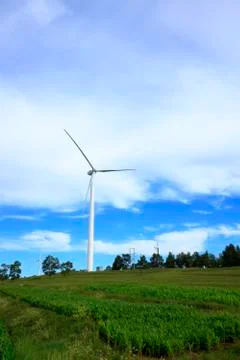 Wind power tower Stock Photos