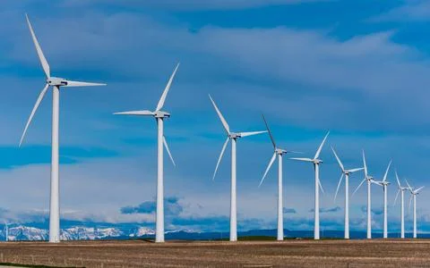 Wind power tower. Wind will generate alternative energy. Stock Photos