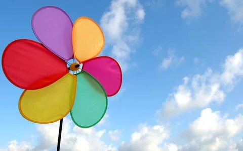 Wind power tower. Wind will generate alternative energy. Stock Photos