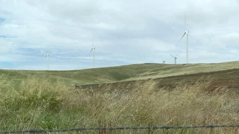 Wind Power Turbine on a cloudy day in Australia  03 스톡 동영상 73483580
