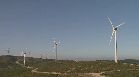 Wind power turbine  Video stock 157385