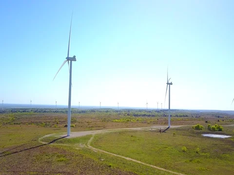 Wind Power Turbines Video stock 75167400