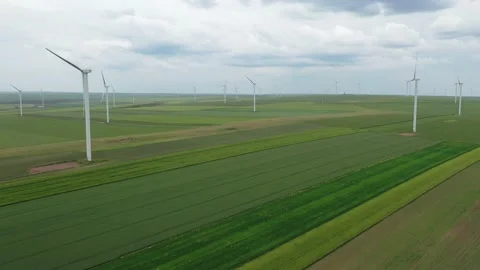 Wind power turbines. Stock Footage 156506431