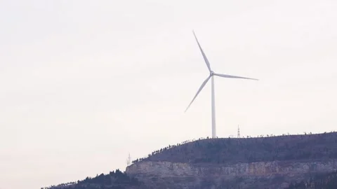 Wind power turbines Stock Footage 156636768