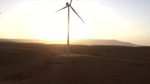 Wind power turbines Stock Footage 185611332