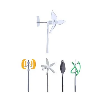 Wind power turbines generating clean renewable energy Stock Illustration