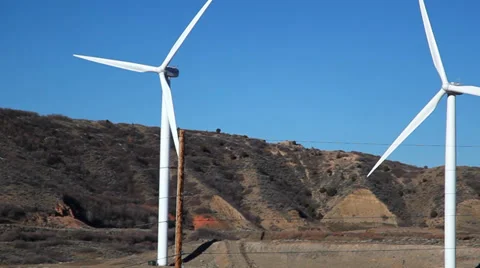 Wind power turbines tight Video stock 35909843