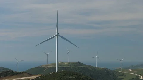 Wind power, Wind turbines, Spain Stock Footage 234378646