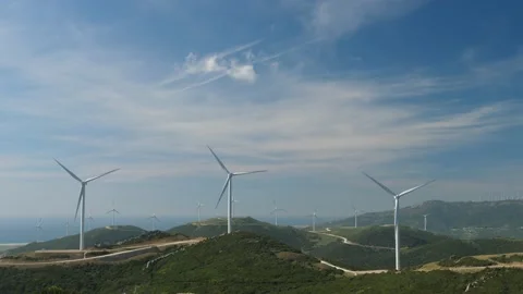 Wind power, Wind turbines, Spain Stock Footage 234378706