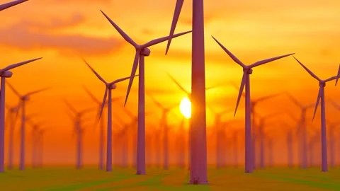 Wind power windmill rotating slow motion 库存影片 288280811