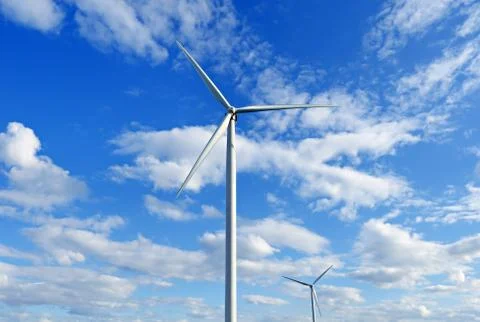 Wind-powered generators Stock Photos