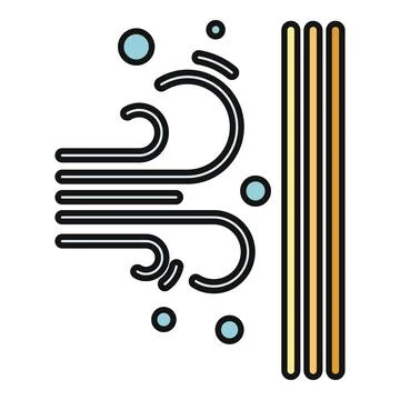 Wind protection barrier with insulation layer icon Stock Illustration