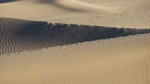 Wind-Rippled Sand Dune blowing in the wind Stock Footage 344479552